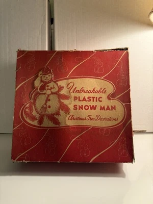 Caja de exhibición de tienda vintage Bradford muñecos de nieve de plástico duro conjunto de 19 Rosen Rosbro Foto 1 de 4