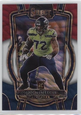 2022 Panini Select Club Level Tri-Color Prizm /149 Abraham Lucas #211 Rookie RC - Image 1 of 2