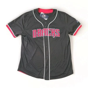 NEW Men's Size L Majestic Arizona Diamondbacks Baseball Jersey Black Red NWT  - Picture 1 of 6