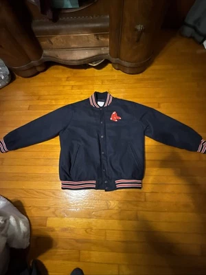 复古波士顿红袜队 Snap Bomber 夹克 G-III 卡尔班克斯 MLB 棒球男式 3XL 90 年代 — 第 1/4 张图片