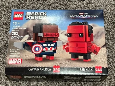 Lego BrickHeadz 40668 Capitán América y Hulk Rojo 202 Piezas Marvel 2024 Nuevo Foto 1 de 2