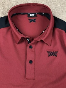 PXG Red & Black Short Sleeve Polo Size Medium - Picture 1 of 9