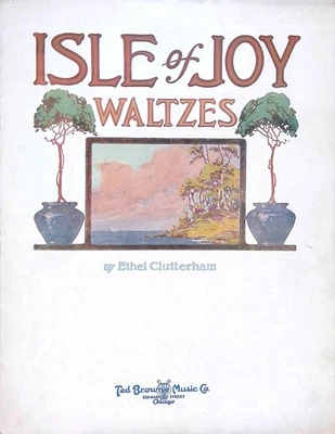 Isle Of Joy Sheet Music Advanced Piano Solo Ethel Clutterham 1919 Large Format - Image 1 of 3