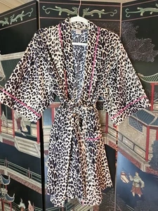 BED HEAD BADEMANTEL Leapord Y2k Vintage Intim Fine Cotton Gr. Medium  - Bild 1 von 11