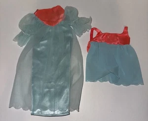 Vintage Mod Barbie Puppe Cloud Nine Peignoir Negligee Robe & Tank #1489 blau - Bild 1 von 6