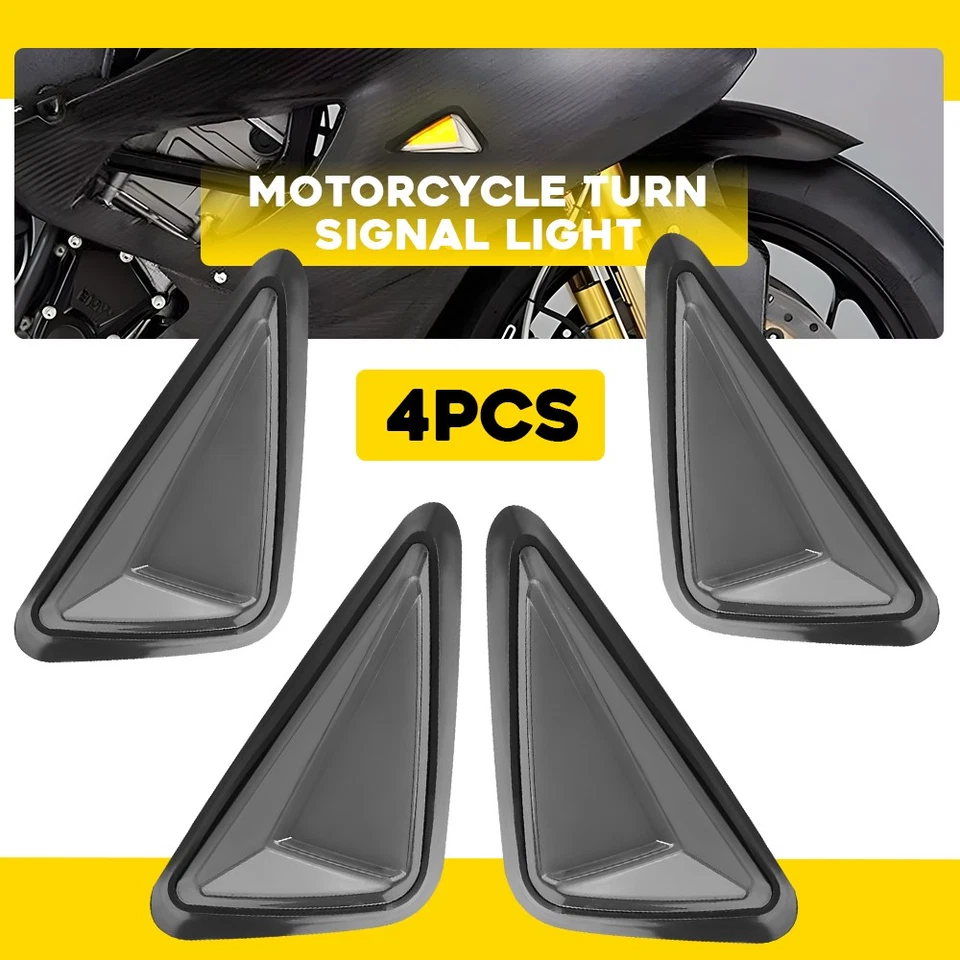 4X Luz intermitente LED de montaje empotrado para motocicleta blanco ámbar R Foto 1 de 4