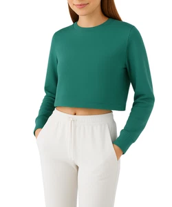 LUVIGANCE Damen Crop Sweatshirt aus Top Baumwollmix –ideal für Alltag & Freizeit - Bild 1 von 24