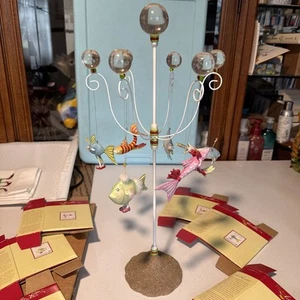 DEPT 56 Krinkles kompletter Fischbaum mit 6 Ornamenten - neuwertig! - Bild 1 von 8