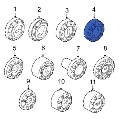 For Ford F-250 Super Duty 2004-2010 Ford 5C3Z1130LA Wheel Cap Foto 1 de 2