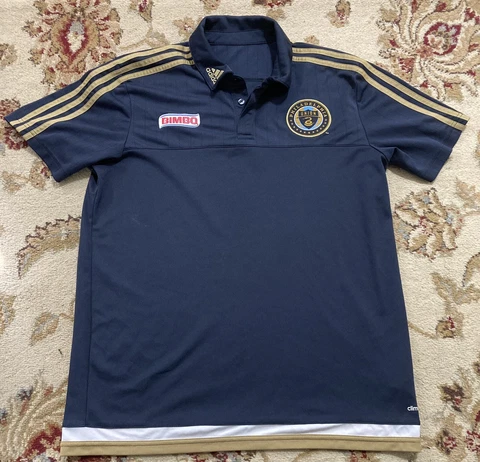 Adidas MLS Philadelphia Union 2014 Home Jersey Large Climalite Cover