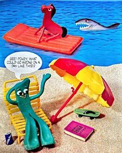 GUMBY AND POKEY 2" x 3" Fridge MAGNET VINTAGE POSTER ART - Picture 1 of 3