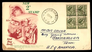 Mayfairstamps Australia FDC 1951 Queen 2c Stamp Mail Carrier First Day Cover aas - Picture 1 of 2