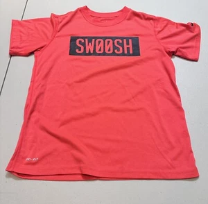 Nike Orange Dri-Fit Boys Youth Medium "Swoosh" T-Shirt - Picture 1 of 3