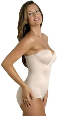 Body sin tirantes extra firme Miraclesuit 185252 para mujer ropa moldeadora desnudo talla 36B Foto 1 de 2