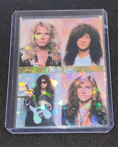White Lion Band Custom Holo Refractor Mini Poster Card in top loader - Picture 1 of 4