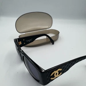 Occhiali da sole CHANEL Matelasse Cocomark donna 0003 10 con custodia dal Giappone 84 - Foto 1 di 16