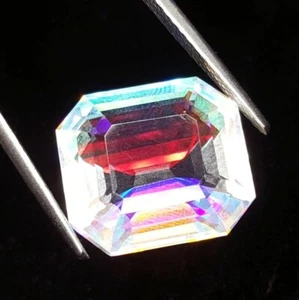 16.27 Ct Loose Gemstone Mystic Quartz Certified Transparent Octagon Shape Gem - Picture 1 of 9