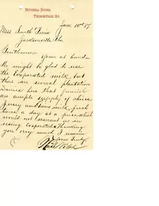 Thomasville, Ga Mitchel House Hotel - Letterhead January 10th 1887 - Picture 1 of 1