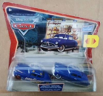 Disney Pixar Cars DOC HUDSON & FABULOUS HUDSON HORNET Nuovo in Blister Scarso - Immagine 1 di 4
