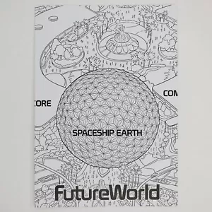 Epcot Fun Map 1981 Postkarte Walt Disney World Art of the Coloring Future World - Bild 1 von 2