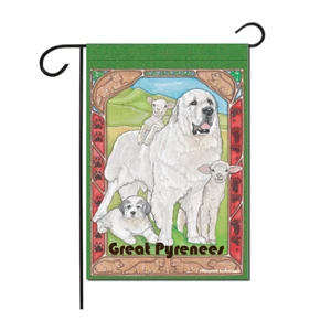 Great Pyrenees Garden Flag Double Sided 12" x 17" - Picture 1 of 1