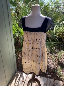 Abito Anthropologie Corey Lynn Calter seta donna 2 marionette nero bianco - Foto 1 di 21