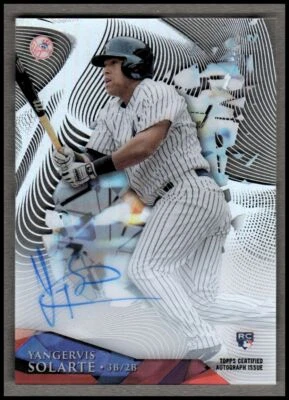 2014 Topps High Tek Autographs #HTYS Yangervis Solarte Auto - NM-MT - Image 1 of 2