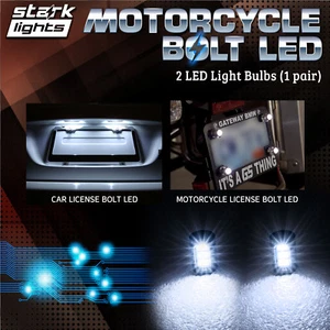 Motorcycle Screw Triple SMD LED Bolt Lamp Car License Plate Light High Power (A) - Picture 1 of 12