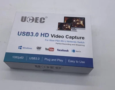 UCEC USB3.0 HDMI Video Capture Card 1080P 60fps Game Record Live Streaming - Image 1 of 2