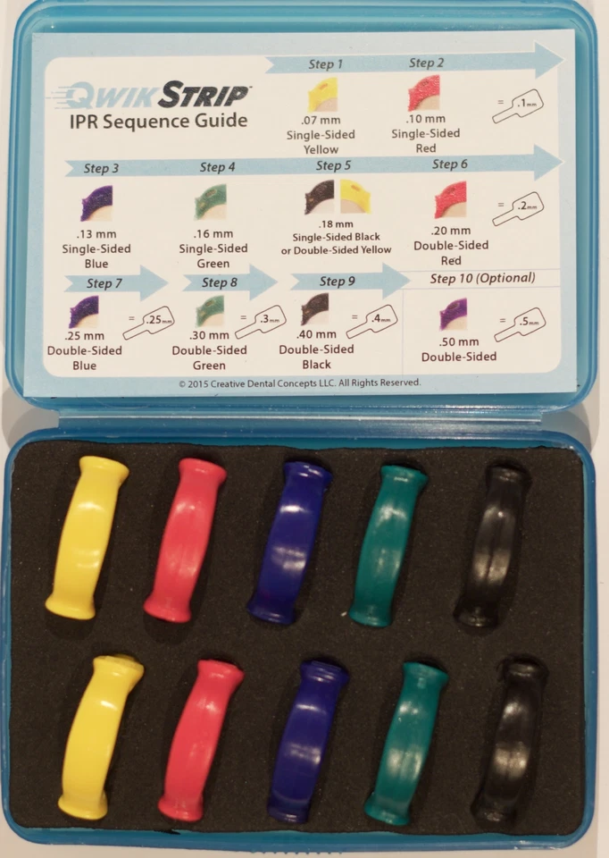 CREATIVE DENTAL CONCEPTS Qwikstrip™ Abrasive & Serrated Finishing Strips Single Double Sided Curved 10/Pk