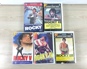 Rocky 1-5 Films on VHS - All First Issue & Ex-Rental - Rare! - Picture 1 of 18