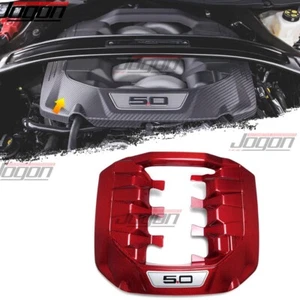 Red Carbon Engine Bay Cover Appearance For Ford Mustang S650 Dark Horse GT 2024+ - Picture 1 of 12