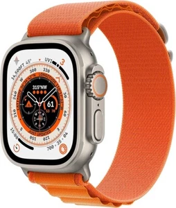 Apple Watch Ultra 49mm Silver Titanium Case with Orange Loop (GPS + Cellular)... - Picture 1 of 3