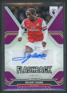 2021-22 BACARY SAGNA 20/25 AUTO PANINI PRIZM PREMIER LEAGUE PURPLE FLASHBACK