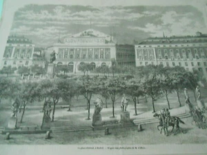 Gravure 1856 - La Place d'Orient à Madrid - Picture 1 of 1