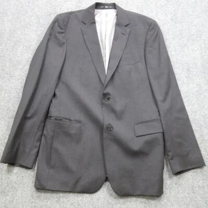 Hugo Boss Jacket Mens 40 Grey Wool Blazer Coat Notch Lapel Single Breasted - Picture 1 of 20