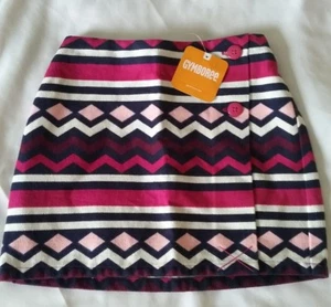 GYMBOREE Girls Size 5 Skirt Dark Pink/Black/White Chevron Striped SKIRT NWT! - Picture 1 of 4