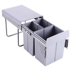 400 mm Waste Bins Kitchen Trash Soft Close Recycling Bin Cabinet Pull Out Doors