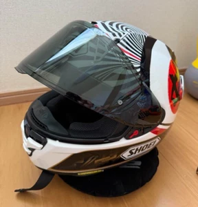 SHOEI X-15 MARQUEZ MOTEGI4 FULL FACE HELMET XL USED WITH CLEAR SMOKE SHIELD JP - Picture 1 of 10