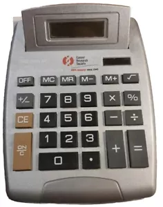 SOLAR POWERED BIG DISPLAY CALCULATOR LARGE EASY TO SEE BUTTONS TESTED WORKING - Picture 1 of 2