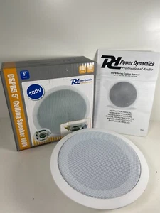 Power Dynamics 100 V Line 5" Restaurant Büro Bar Geschäft weiß Deckenlautsprecher - Bild 1 von 6
