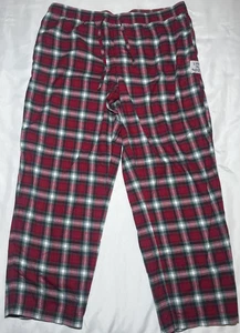 Pantalón de pijama de franela Life is Good Sleep para hombre XXL rojo verde a cuadros vacaciones Navidad - Imagen 1 de 6