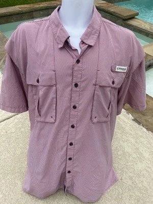 麦哲伦钓鱼衬衫 Aransas Pass 宽鬆版型 2XL 红色格子 — 第 1/4 张图片