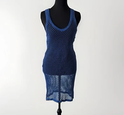 Vestido De Colección Diesel Y2K Grunge Punk Red Malla Transparente Talla XL Azul Coqueta Foto 1 de 4