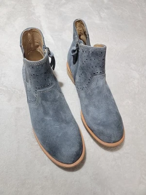 Sofft лодыжки ботинок женщин 6 М синий замшевый барина стороны молнии перфорированный Western родео - Изображение 1 из 4