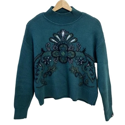 Auténtico suéter para mujer Desigual - azul verde negro azul claro Foto 1 de 4