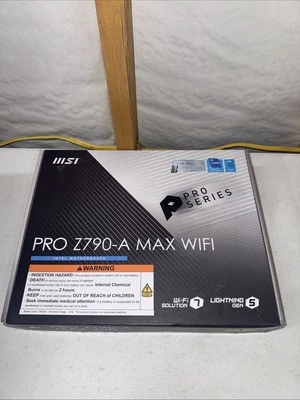 MSI PRO Z790-A MAX WIFI LGA 1700 12th-14th gen DDR5 ATX Motherboard 4x M.2 Slots - Image 1 of 4