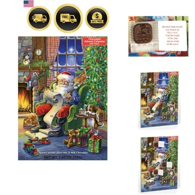 Christmas Advent Calendar Chocolate Naughty or Nice List Holiday Gift - Image 1 of 4