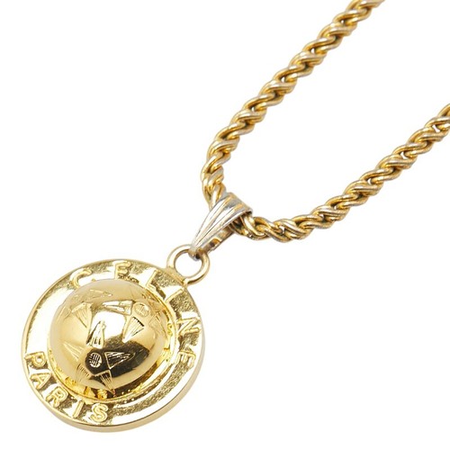 Collana Celine donna gioielli vintage stella sfera pendente placcata oro usata limitata