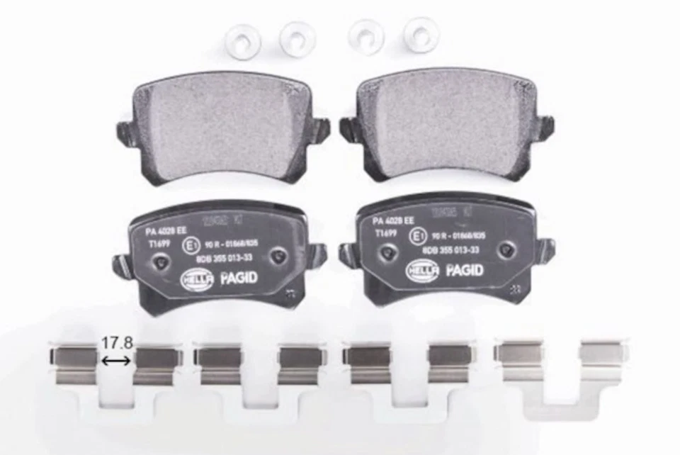 Hella Rear Low Metallic Brake Pads Fits 2009-2017 Volkswagen Tiguan 2 Pc Brakes - Image 1 of 2